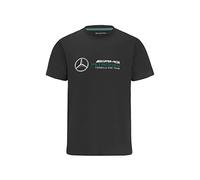 2022 MERCEDES-AMG PETRONAS FANWEAR KIDS LARGE LOGO TEE - Black - Child 5-6yrs (116cm Height)