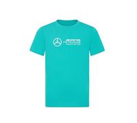 Mercedes AMG Petronas T-Shirt Grand Logo pour Enfants F1 - Bleu Outremer - Taille: 140