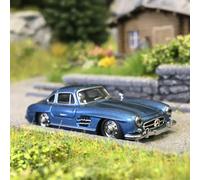 Mercedes-Benz 300 SL, portes papillon, bleu clair - HERPA 430975-002 - HO 1/87