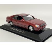 Mercedes Benz 600 Sec C140 1992 Rouge Métallisé 1:43 Maxichamps 940032601