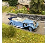 Mercedes Benz 770K cabriolet, bleu clair, 1938 - BREKINA 21057 - HO 1/87