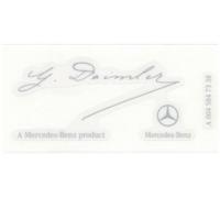 Mercedes Benz A0045847338 Étiquette arrière gommée transparente Daimler, 1 paquet