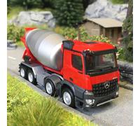 Herpa 319133 - 1:87 Mercedes-Benz Arocs M Camion Bétonnière 4-achs, Rot / Argent