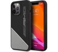 Mercedes Benz AMG Etui en silicone liquide pour iPhone 13 (6,1) noir/gris