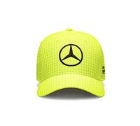 Mercedes-Benz AMG Petronas Formula One Team - Casquette Enfant Lewis Hamilton 2023 - Jaune Fluo - Taille Unique