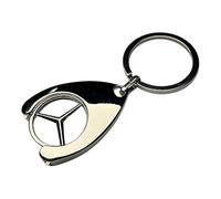 Mercedes Benz B66956285 Porte-clés avec jeton de panier Chromé, argenté