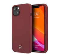 CG MOBILE Mercedes Benz Coque en Silicone avec Doublure en Microfibre pour iPhone 13 Rouge