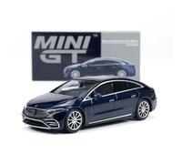Mercedes-Benz EQS 580 4MATIC LHD Bleu nautique métallisé - Mini GT 1:64