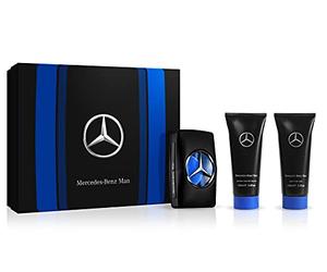 Mercedes-Benz Man Gift Set - Parfum Iconique avec Spray EDT, Gel Douche, Après-rasage pour Homme - Cologne Boisée Fruitée Durable - 3 pc