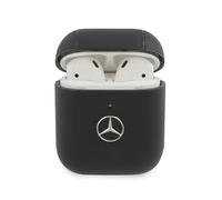 Coque pour AirPods 1 et 2 en Cuir Véritable Fin et Léger Mercedes Noir G