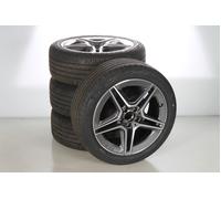 Mercedes-Benz Pack de roues complètes d'été en alliage 18 pouces avec pneus Continental pour Classe A 177, CLA ShootingBrake X118 et d'autres, Mercedes-AMG d'origine A1774011500 VC-AA
