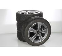 Mercedes-Benz Pack de roues complètes d'hiver en alliage 17 pouces avec pneus Bridgestone pour Classe C 205, Mercedes-Benz d'origine A2054010800 VC-ZB