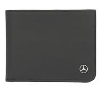 Mercedes-Benz Portefeuille en cuir de vachette noir avec protection RFID, Noir , ca. 12,0 x 1,8 x 9,5 cm, Classique