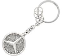 Mercedes-Benz St.Tropez Porte-clés en acier inoxydable et cristal poli Argenté, argenté, 9,3 cm