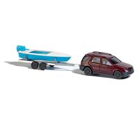 Mercedes Classe M Et Bateau Sur Remorque N Gauge Busch 8334