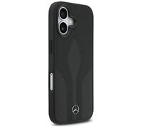 CG MOBILE Mercedes Étui en cuir The Move compatible avec MagSafe pour iPhone 17 (noir)