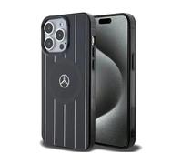 Mercedes Double Layer Hardcase Crossed Lines, Noir - iPhone 15 Pro