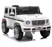 Mercedes G500 Voiture D'Enfant Électrique SUV EVA Cuir LED RC MP3 USB Blanc