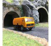 Herpa Basic Maquette Camion Mercedes-Benz S Schörling balayeuse communale, échelle 1/87, Model Allemand, modèle d’entrée de Gamme, Figurine Plastique