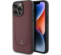 Mercedes Leather Urban Bengale Case pour Iphone 15 Pro Max - Rouge
