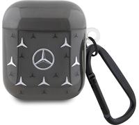 Mercedes MEA28DPMGS Étui Apple AirPods 1/2 Grand modèle en forme d'étoile noir