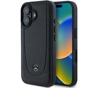 Mercedes MEHCP16MARMBK iPhone 16 Plus 6.7" noir hardcase Leather Urban Housse de protection