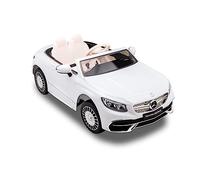 Mercedes S650 Maybach Véhicule électrique pour enfant sous licence, batterie 12 V7AH, 2,4 GHz, siège en cuir, Eva, blanche