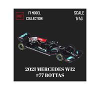 (MERCEDES W12 77) 1:43 2022 RB18 Max Modèle de voiture Échelle Red Bull Racing Ferrari Alfa Romeo Mclaren