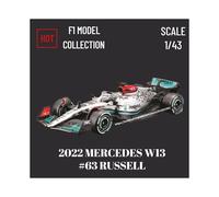 (MERCEDES W13 63) 1:43 2022 RB18 Max Modèle de voiture Échelle Red Bull Racing Ferrari Alfa Romeo Mclaren
