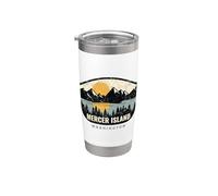 Mercer Island Washington, WA Souvenir de vacances Gobelet isotherme en acier inoxydable double paroi