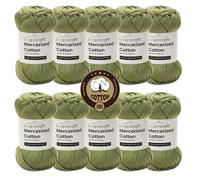 Mercerized Cotton Loopncraft Lot de 10 pelotes de fil Amigurumi de qualité supérieure 100 % coton mercerisé, peigné et gazé 10 x 50 g