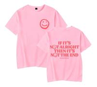 Merch Andy Grammer It's Not The End T-shirt hommes femmes chemise manches courtes décontracté graphique t-shirt, rose, L