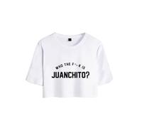 Merch Leiva Who The Fk is Juanchito Crop Top Unisexe Classique, blanc, XS
