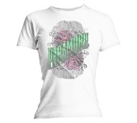 Merch Paramore - T-Shirt Femme Blanc Paramore "Green Logo" (Taille L)