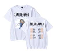 Merch Sarah Connor Arena Tour 2026 Mars à Août Manches Courtes Unisexe Classique, blanc, S