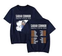 Merch Sarah Connor Arena Tour 2026 Mars à Août Manches Courtes Unisexe Classique, bleu marine, M