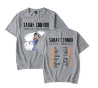 Merch Sarah Connor Arena Tour 2026 Mars à Août Manches Courtes Unisexe Classique, gris, M