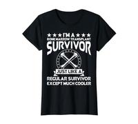 Merch Survivor Greffe de moelle osseuse - Design Top Survivor T-Shirt Graphique avec Valeur, Femme, Noir, S