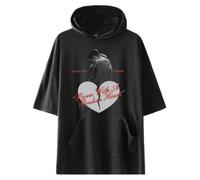 Merch Sweat à capuche Damiano David Born with a Broken Heart Crew Unisexe Manches courtes, Noir , XL