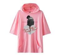 Merch Sweat à capuche Damiano David Born with a Broken Heart Crew Unisexe Manches courtes, rose, M