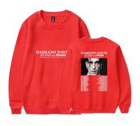 Merch Sweats Damiano David Funny Little Fears World Tour 2025 Col rond Unisexe, Rouge, L