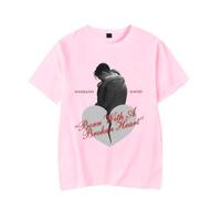 Merch T-Shirt Damiano David Born with a Broken Heart Manches Courtes Unisexe, rose, L