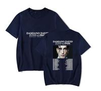 Merch T-Shirt Damiano David Funny Little Fears World Tour 2025 Manches Courtes Unisexe, bleu, XXL