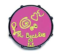 Merch-the Beatles - Pink Love Drum Pin Badge