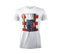 Merch Traffic Bruce Springsteen Born in USA T-Shirt Officiel Rock Blanc Coton Unisexe Adulte Garçon (XL)