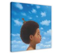 MERCHA Drake Graham - Impression sur toile « Nothing Was The Same » pour décoration de chambre à coucher, bureau, chambre, cadeau (50 x 50 cm)