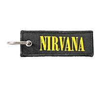 Nirvana – Porte-clés Logo (patch double face) – Plastique noir – Taille unique