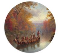 Merchants, Canoes, A Scene from The 19th-Century Fur Trade 1000pcs (67.5x67.5cm) Puzzles Adaptés Aux Adultes Et Aux Personnes Âgées De 14 Ans Et Plus