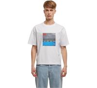 Merchcode Blur Ballad of Darren Cropped Tee T-Shirt pour Homme, Coupe surdimensionnée, Coupe Courte à la Taille, col Rond RIPP avec imprimé sur Le Devant