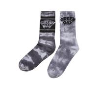 Merchcode Chaussettes 'Green Day Tie Die' gris / noir / blanc, Taille 35-38